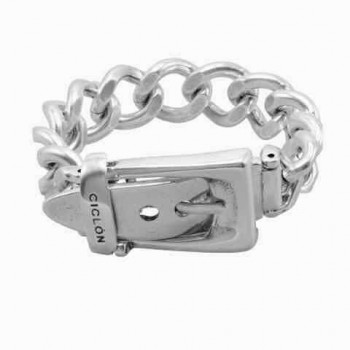 Schnallen Silber Gliederarmband