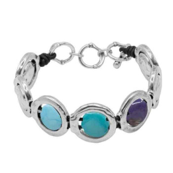 Blue Colored Murano Glass Bracelet