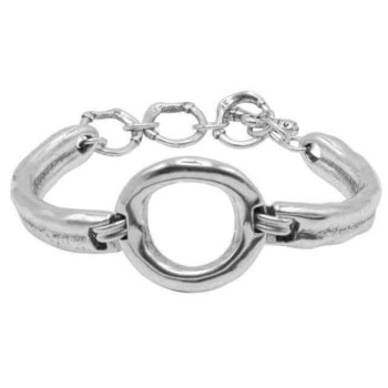 Doppel Wing Silver Cuff Bracelet
