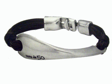 Leder Silberbogen Armband
