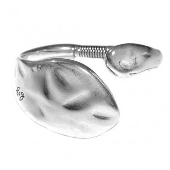 Oval shaped silver bangle