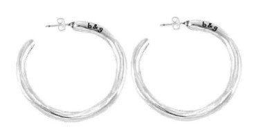 Hammered Silver Hoop Silver Earrings