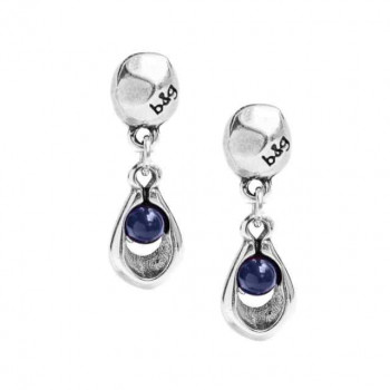 Pendientes colgantes de perlas azules