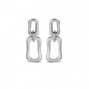 Pendientes Largos Eslabones Rectangulares