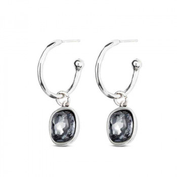 Creole silver earrings
