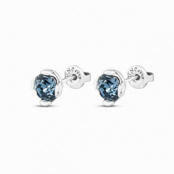 Blue Crystal Ear Studs