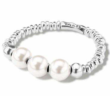 Bracelet Trois Boules Blanches