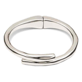 Bracelet en argent spirale chevauchante