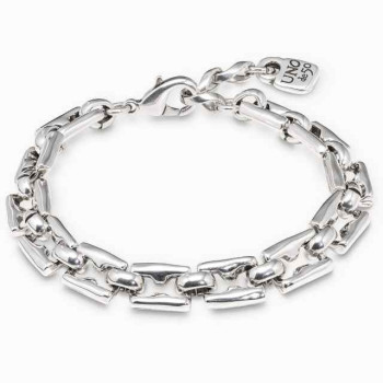 Square Silver Link Bracelet