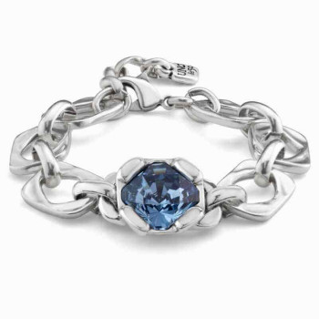 Chain Bracelet with Blue Crystal