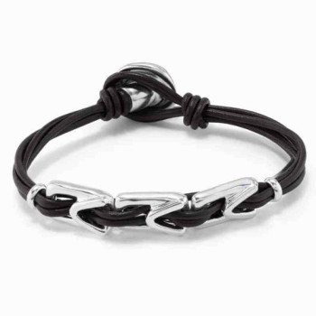 Mehrreihiges Lederarmband fuer Maenner