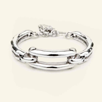 Doppel Wing Silver Cuff Bracelet