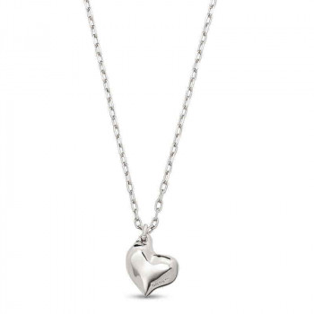 Heart silver chain necklace
