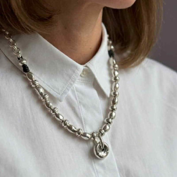 Choker Halskette Donut Anhänger