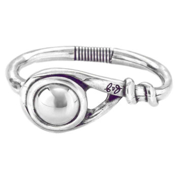 Brazalete Abierto Cabujón Plata