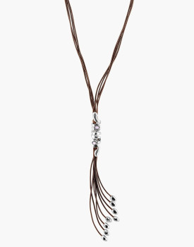 Snake Charm Leather Necklace