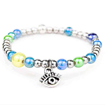 Blue Turquoise Beaded Bracelet