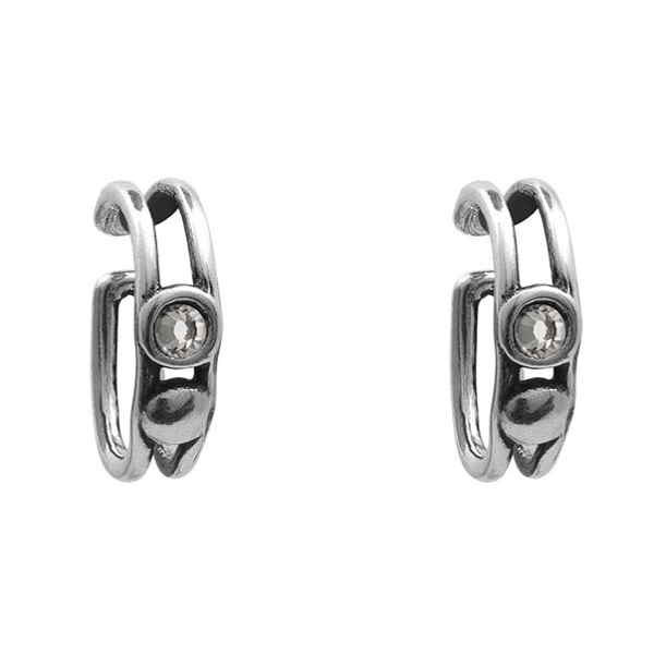 Earrings Cuff transparent crystal
