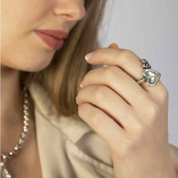 Romantic Cupid Multicolor Crystal Ring