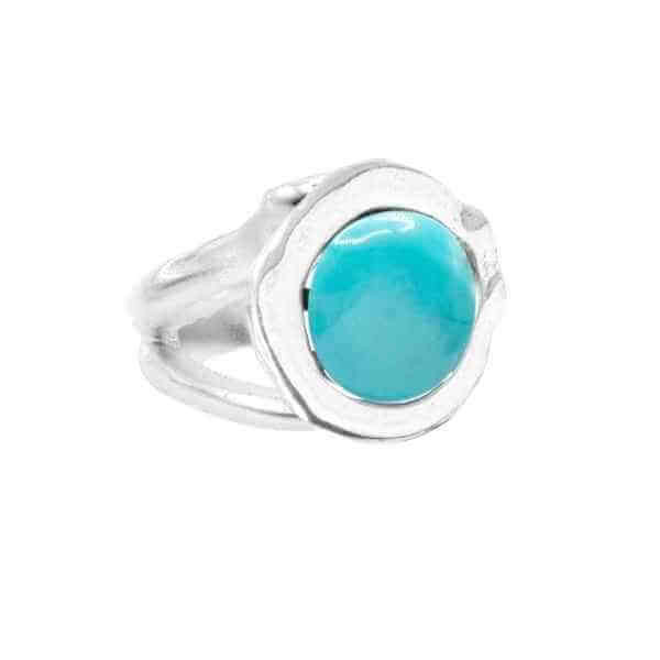 Circle Ring Blue Murano Glass