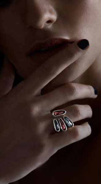Fourfold Crystal Ring