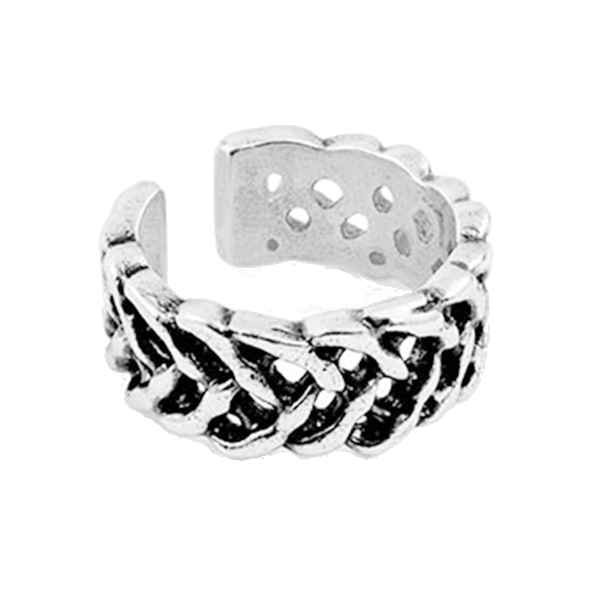 Braided Silver Band Ring