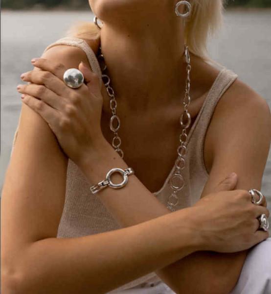 Ciclon Round Silver Ring