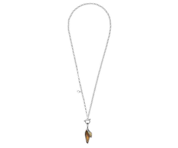 Collar Colgante Cristal Marron