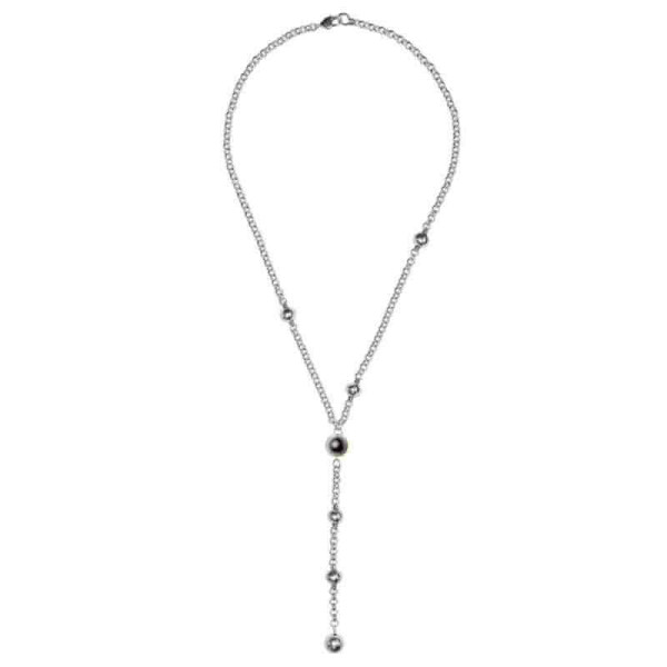 Y Necklace Hematite Crystal