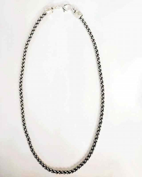 Snake silver necklace