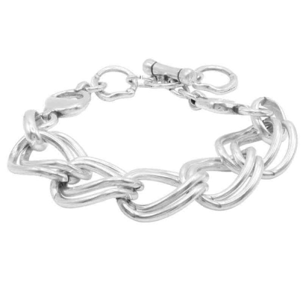 Bracelet chaîne Maillons Gourmette Parallèles