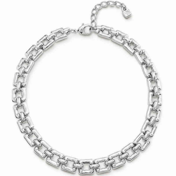 Collier argent chaine liens carres