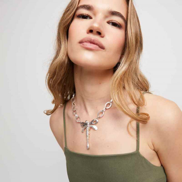 Dragonfly Silver Necklace