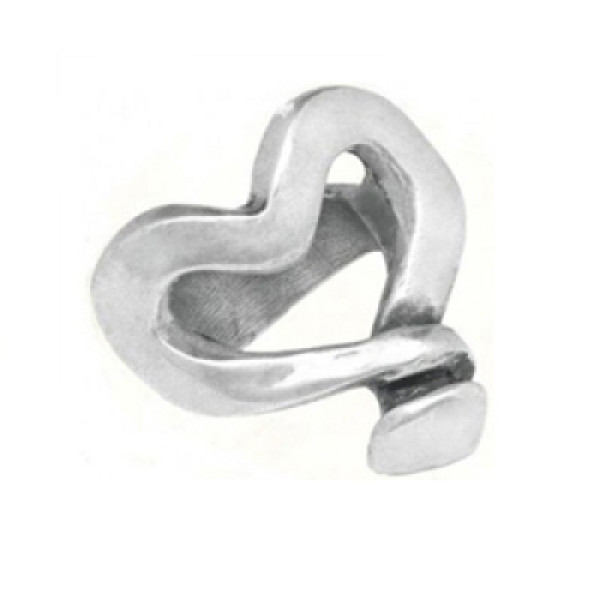 Nailed Heart Silver Ring