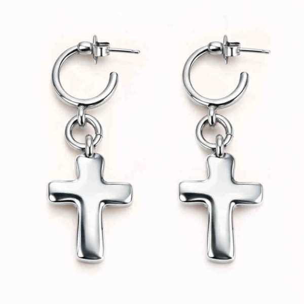 Hoop-Cross-Silver-Earrings