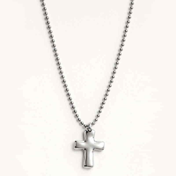 Wide Cross Pendant Necklace