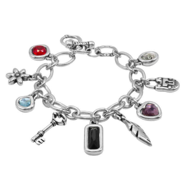 Crystal Charm Pendant Bracelet