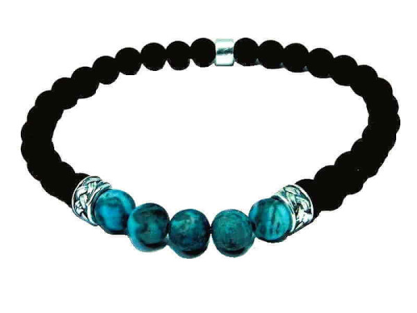 Bracelet Turquoise Ceramic Pearls