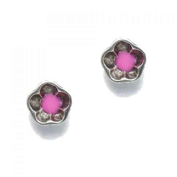 Rose Colored Flower Earrings from Ciclon