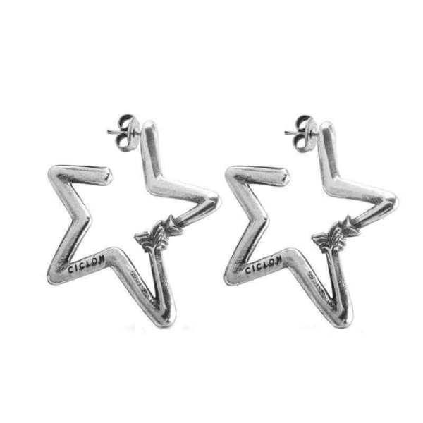 Silver Star Ear Studs