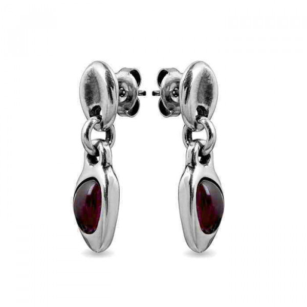 Pendientes Lagrima Cristal Bordeaux