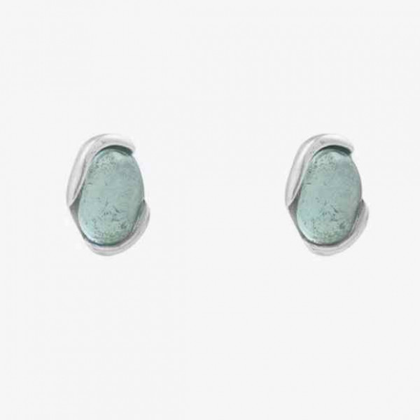 Boucles d'oreilles en cristal vert-bleu