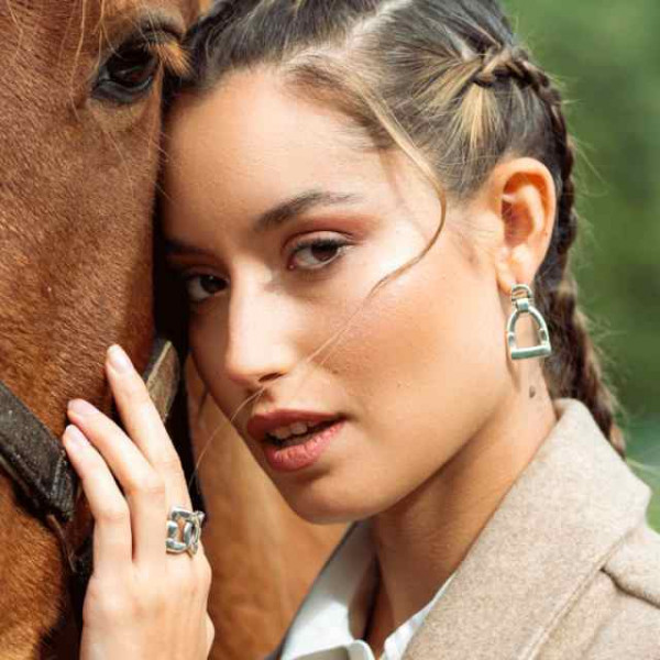Equestrian Stirrup Silver Earrings