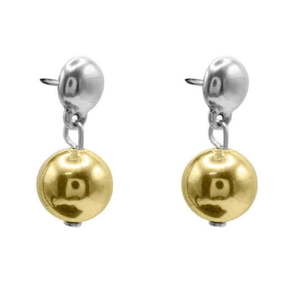 Gold und Silber Bicolor-Ohrringe