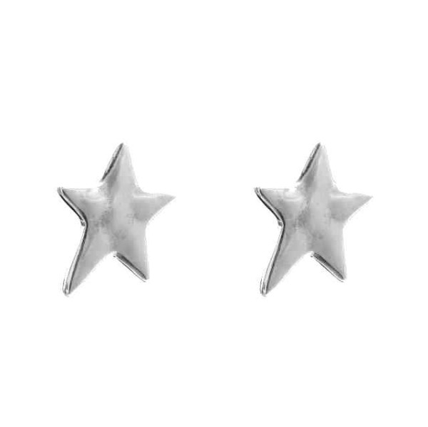 Shiny Star Silver Ear Studs