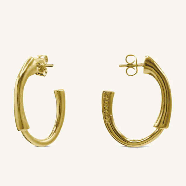 Offene Gold Kreolen Ohrringe