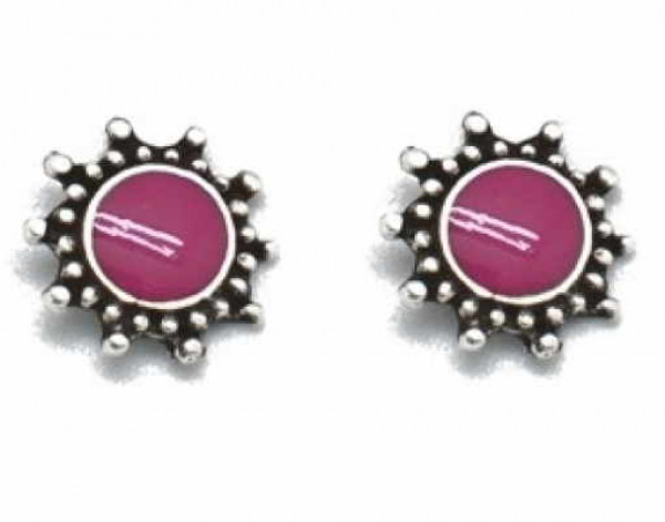 Purple Stud earrings in a flower shape