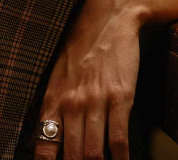 Bague Argent Perle Blanche