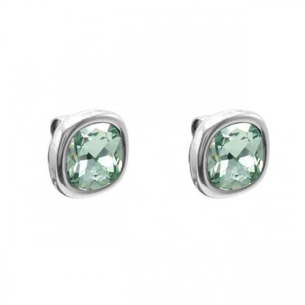 Ear Studs Green Swarovski Crystal