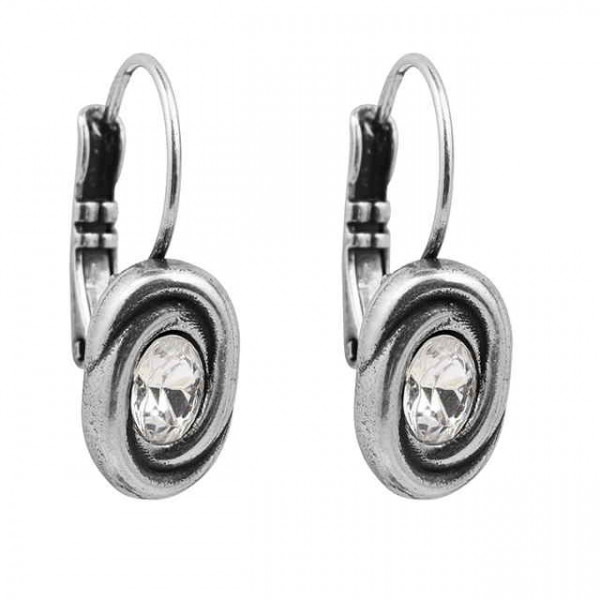 Pendientes Gancho Cerrado Cristal Transparente